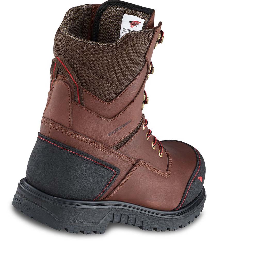 Red Wing Brnr XP 8-inch Insulated, Safety Toe Men's Waterproof Boots Coffee | ZA 397YXF